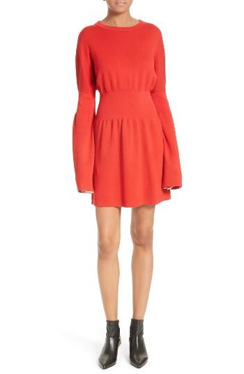 Women's Tibi Merino Wool Knit Minidress