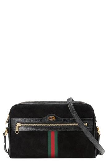 Gucci Ophidia Small Suede Crossbody Bag - Black