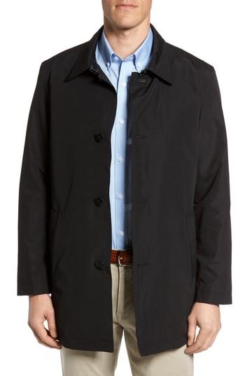 Men's Cole Haan Water Resistant Car Coat, Size - Black