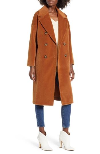 Women's Mural Oversize Midi Coat - Brown