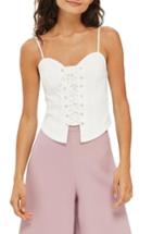 Women's Topshop Corset Camisole Us (fits Like 0) - Ivory