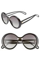 Women's Givenchy 56mm Round Sunglasses - Black