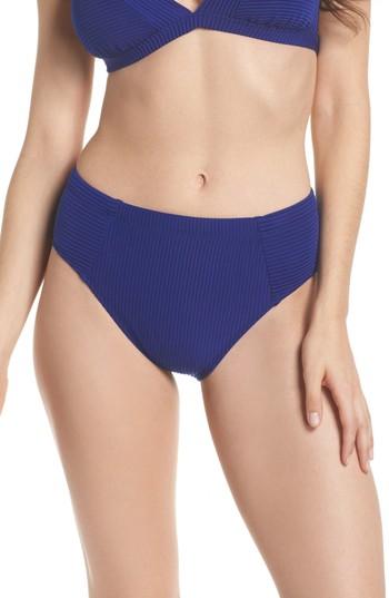 Women's Becca High Waist Bikini Bottoms - Blue
