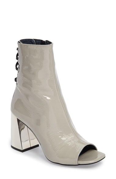 Women's Topshop Hallie Lace-up Bootie .5us / 36eu - Grey