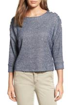 Women's Caslon Lace-up Sleeve Sweatshirt