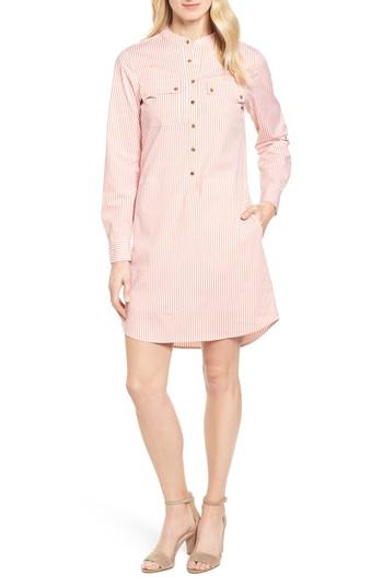 Women's Michael Michael Kors Stripe Button Down Shirtdress - Orange