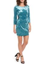Women's Everly Cutout Velvet Dress - Blue/green