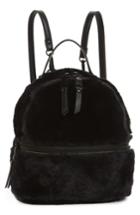 Steve Madden Mini Faux Fur Convertible Backpack - Black