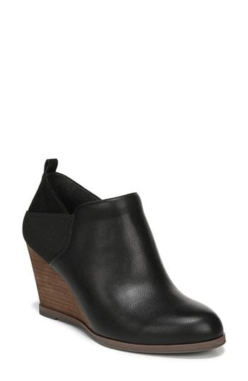 Women's Dr. Scholl's Parler Wedge Bootie M - Black