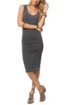 Women's Rip Curl Premium Surf Ruched Midi Dress - Grey