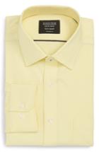 Men's Nordstrom Men's Shop Tech-smart Traditional Fit Stretch Pinpoint Dress Shirt - 34/35 - Yellow