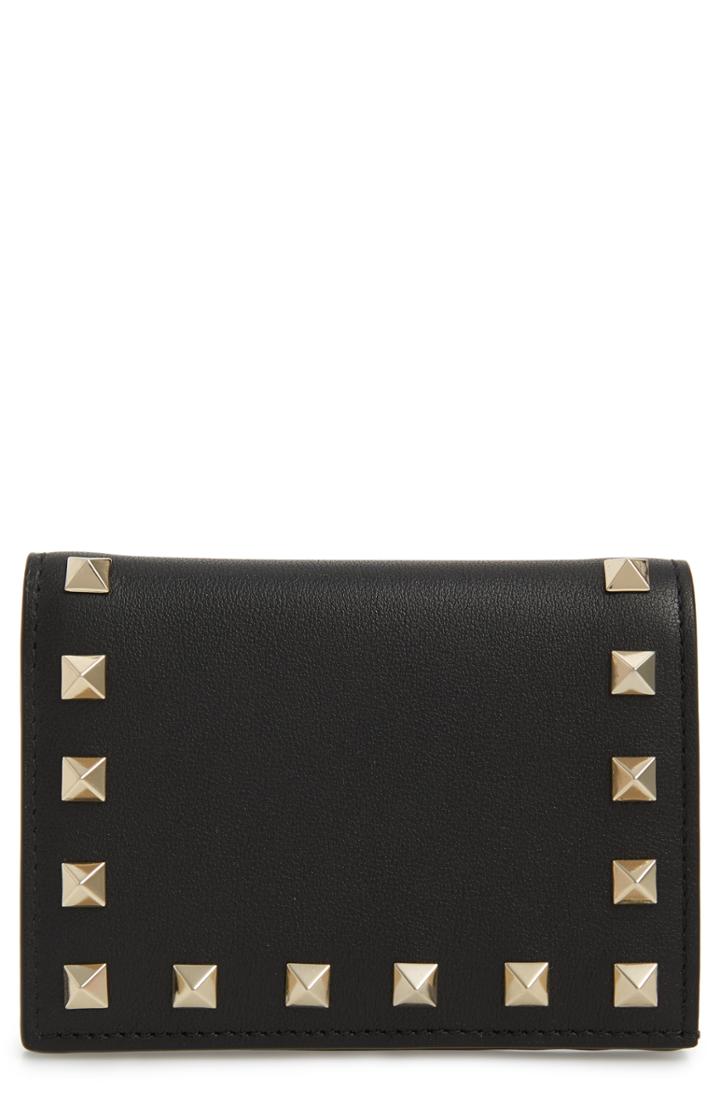 Women's Ted Baker London Peony Plisse Leather Matinee Wallet - Black