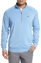Men's Travis Mathew 'strange Love' Trim Fit Wrinkle Resistant Quarter Zip Jacket - Grey