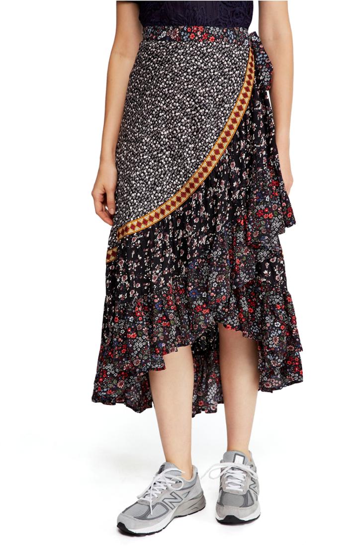 Women's Free People Esmeralda Wrap Skirt - Black