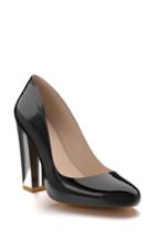 Women's Shoes Of Prey Round Toe Pump .5 B - Black