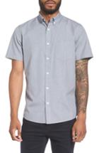 Men's Nordstrom Men's Shop Slim Fit Jaspe Sport Shirt, Size - Blue