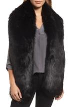 Women's Halogen Faux Fox Fur Stole, Size - Black