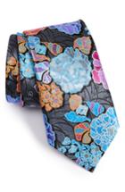 Men's Ermenegildo Zegna Quindici Floral Silk Tie, Size - Black