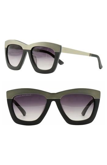 Women's Freida Rothman Hadlee 53mm Square Cat Eye Sunglasses - Matte Grey