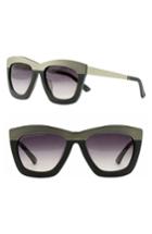 Women's Freida Rothman Hadlee 53mm Square Cat Eye Sunglasses - Matte Grey