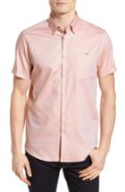 Men's Ted Baker London Wallo Trim Fit Short Sleeve Sport Shirt (3xl) - Pink