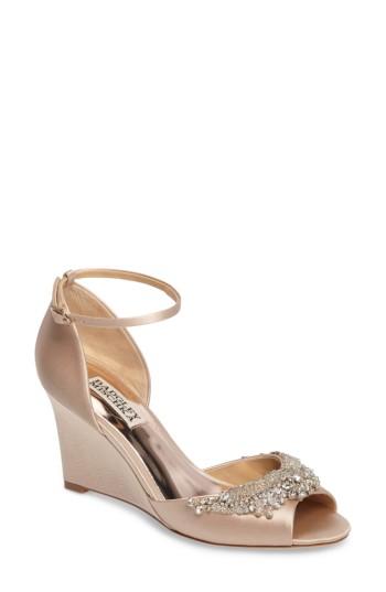 Women's Badgley Mischka Malorie Embellished Sandal M - Beige