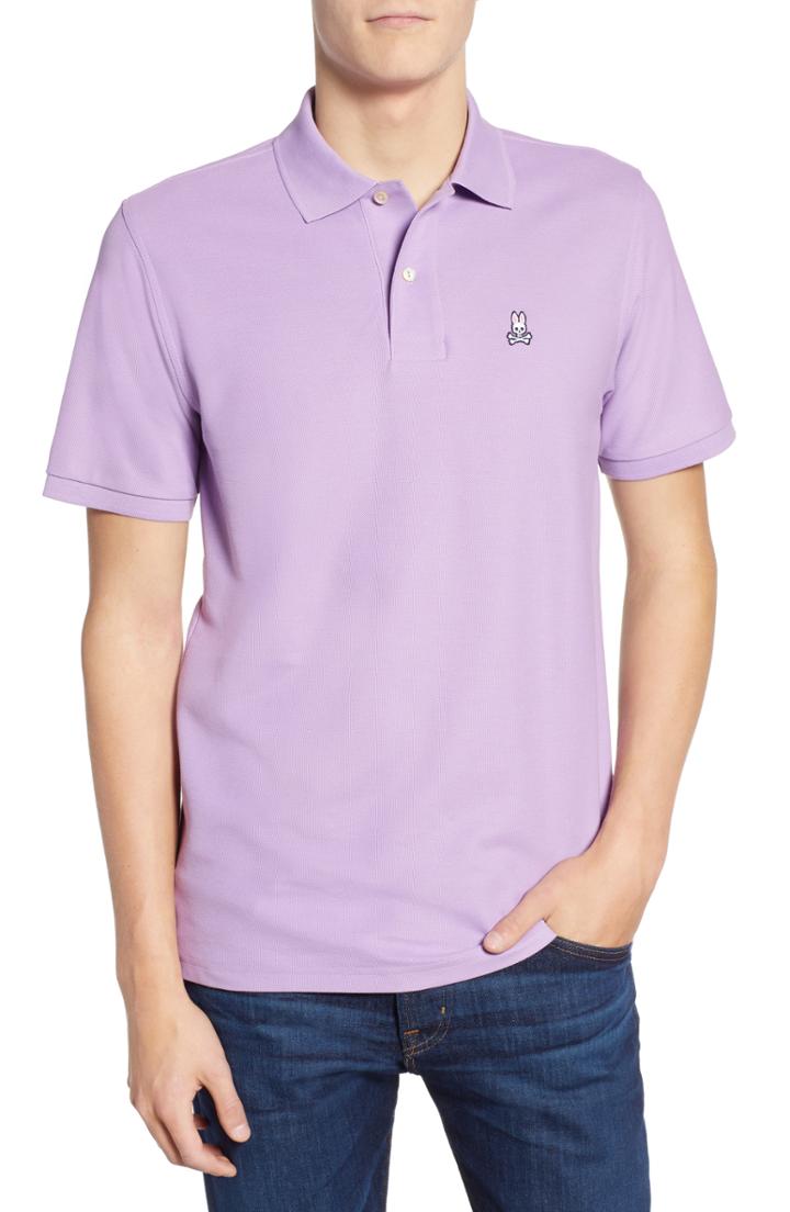 Men's Psycho Bunny Classic Pique Polo (l) - Purple