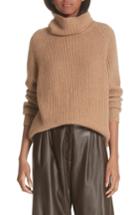 Women's Nili Lotan Anitra Rib Knit Turtleneck Sweater - Beige