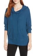 Women's Caslon Off-duty H Yarn Hoodie, Size Large - Black