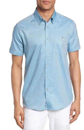 Men's Ted Baker London Wooey Extra Slim Fit Mini Texture Sport Shirt
