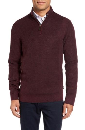 Men's Ted Baker London 'pinball' Modern Trim Fit Sweater (m) - Purple