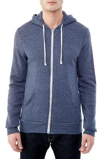 Men's Alternative 'rocky' Eco-fleece(tm) Zip Hoodie - Blue