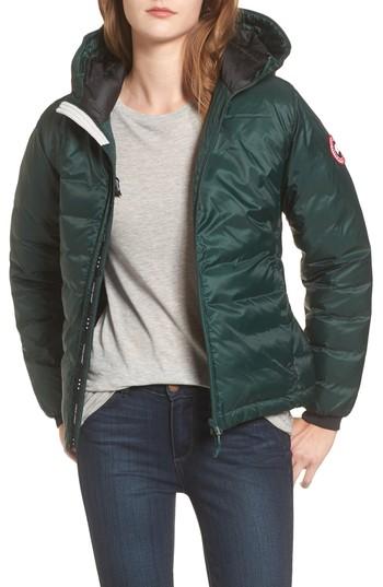 Women's Canada Goose Camp Water Resistant 750-fill-power Down Fusion Fit Packable Hoodie (0) - Green