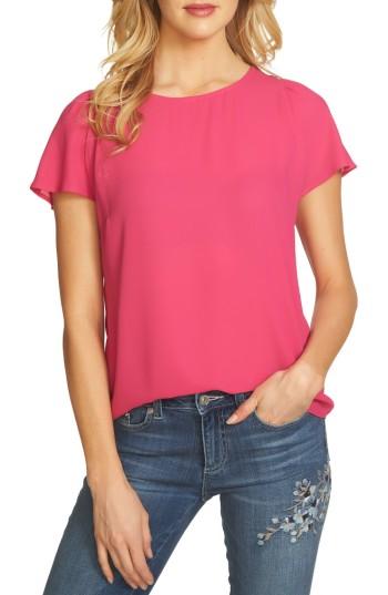 Women's Cece Flutter Sleeve Blouse - Pink