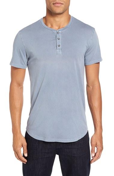 Men's Velvet By Graham & Spencer Rafe Short Sleeve Henley - Grey