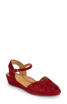 Women's L'amour Des Pieds 'brenn' Ankle Strap Sandal .5 M - Red