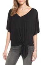 Women's Michael Stars Tie Front V-neck Tee