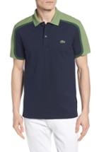 Men's Lacoste Made In France Colorblock Pique Polo (l) - Blue
