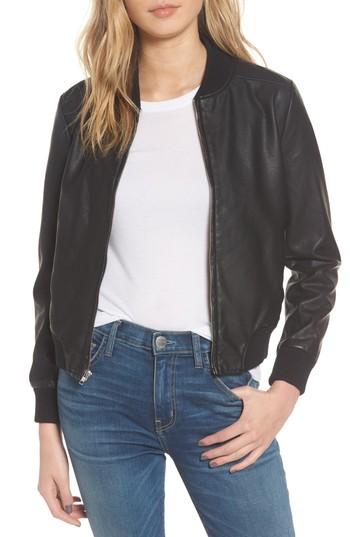 Women's Bb Dakota Gavin Faux Leather Bomber Jacket