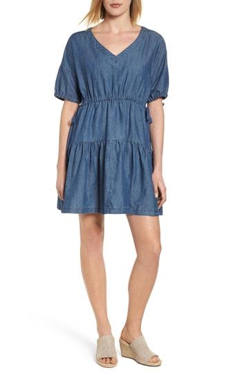 Women's Caslon Tiered Chambray Dress - Blue