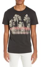 Men's Sol Angeles Pinstripe Palm Pocket T-shirt - Black