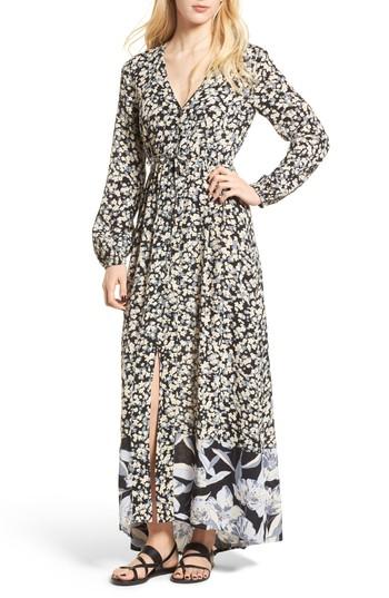 Women's Billabong Kimono Maxi Dress - Black