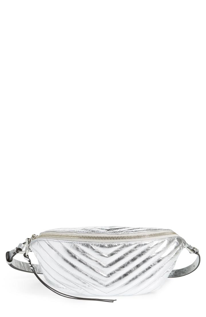 Rebecca Minkoff Edie Metallic Leather Belt Bag -