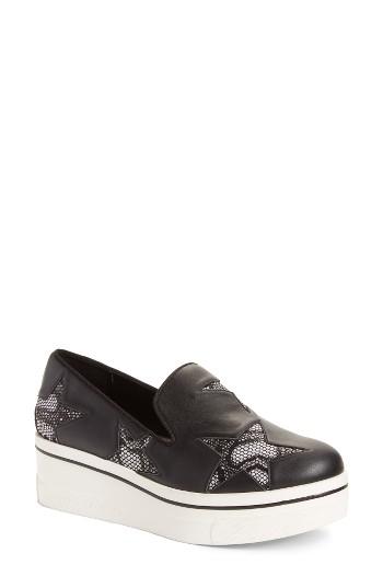 Women's Stella Mccartney Binx Stars Platform Sneaker Us / 38eu - Black