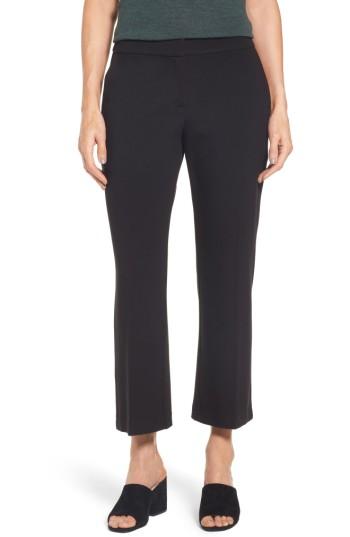 Women's Eileen Fisher Crop Flare Leg Pants - Black