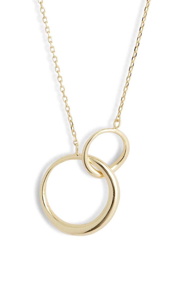 Women's Argento Vivo Interlocking Rings Pendant Necklace