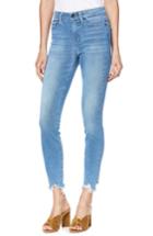 Women's Paige Transcend Vintage - Hoxton High Waist Ripped Ankle Skinny Jeans - Blue