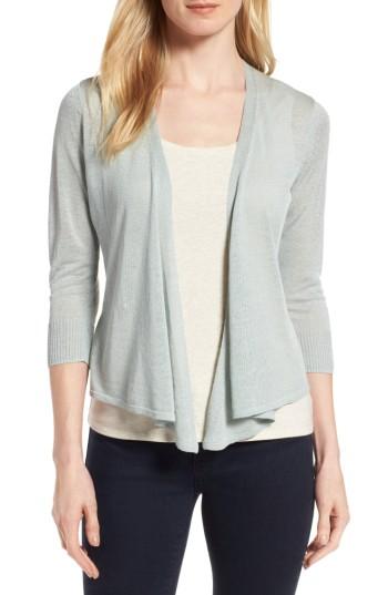 Women's Nic+zoe 4-way Convertible Three Quarter Sleeve Cardigan - Green
