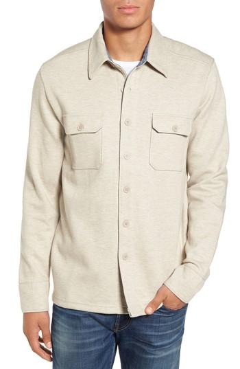 Men's Cova 'longitude' Flap Pocket Fleece Shirt, Size - Brown