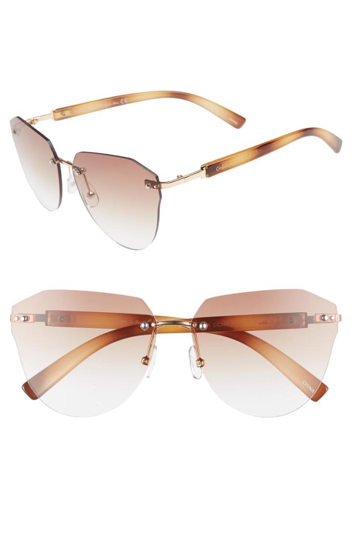 Women's Circus By Sam Edelman 60mm Rimless Cat Eye Sunglasses -